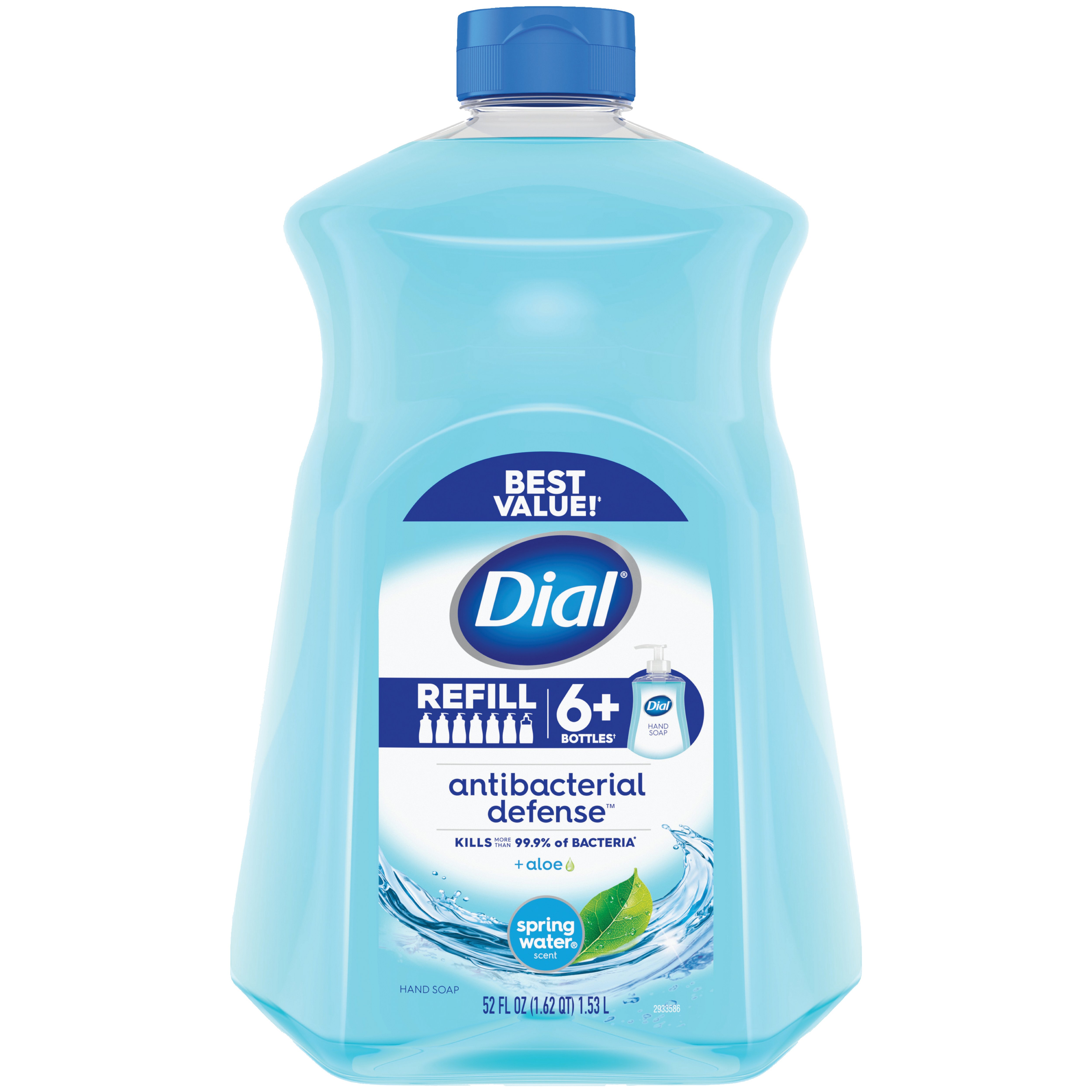 Dial Complete Spring Water Antibacterial Hand Soap With Moisturizer Refill Shop Cleansers Soaps At H E B