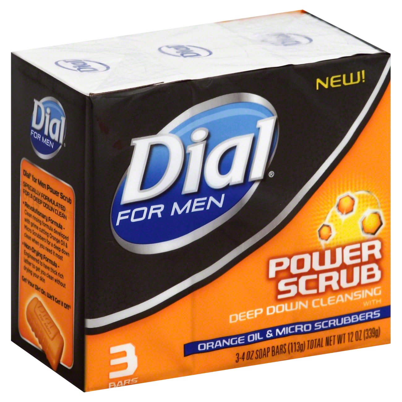 Dial For Men Power Scrub Bar Soap - Shop Cleansers & Soaps at H-E-B