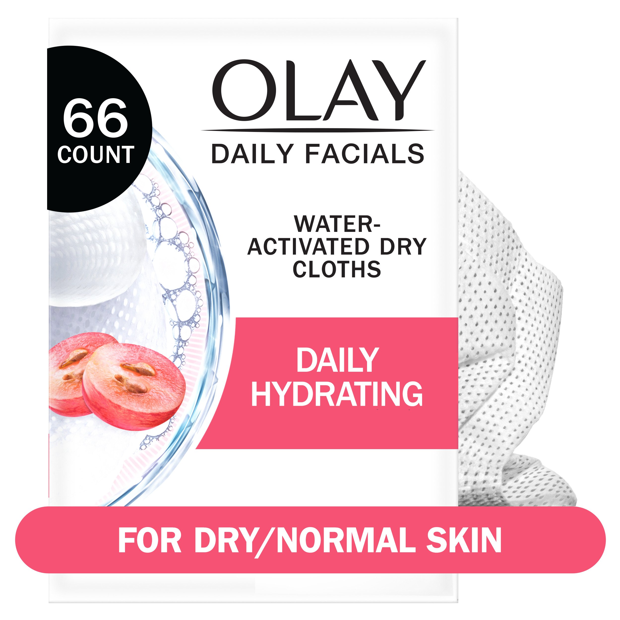 Olay Daily Facial Hydrating Cleansing Cloths with Grapeseed Extract
