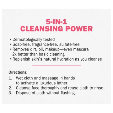 Olay Daily Facial Hydrating Cleansing Cloths with Grapeseed Extract, 66 ct