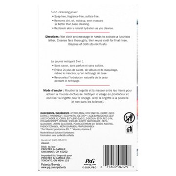 Olay Daily Facial Hydrating Cleansing Cloths with Grapeseed Extract, 66 ct