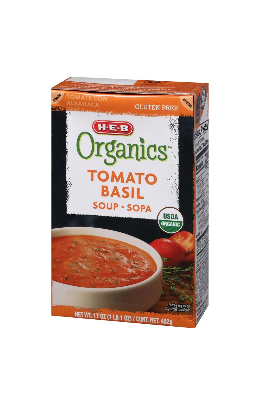 H-E-B Organics Tomato Basil Soup; image 3 of 9