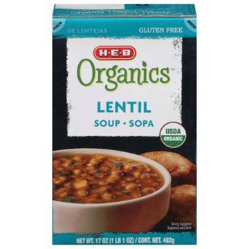 H-E-B Organics Lentil Soup, 17 oz