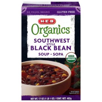 H-E-B Organics Southwest Style Black Bean Soup, 17 oz