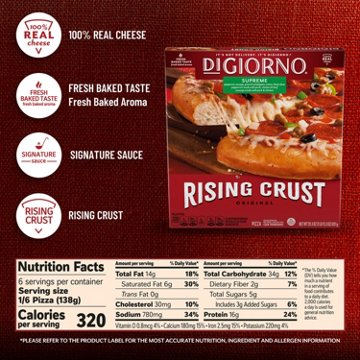 DiGiorno Rising Crust Supreme Frozen Pizza, 29.3 oz