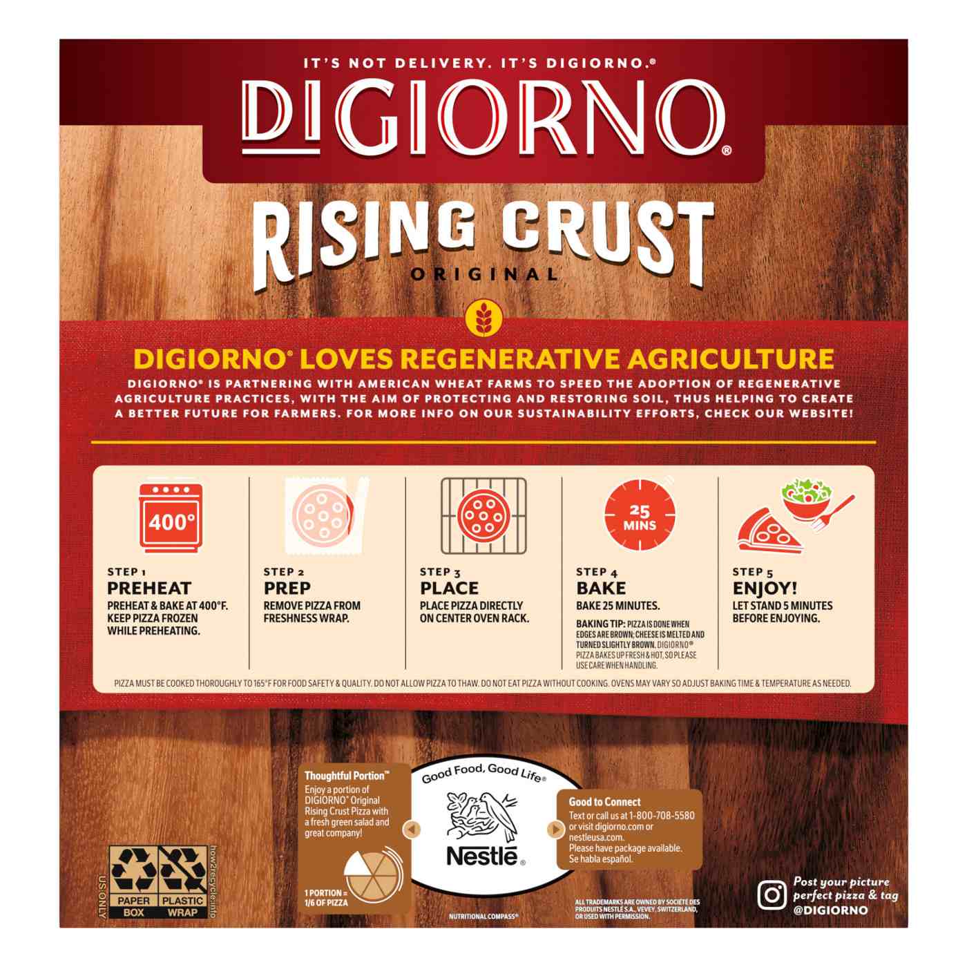 DiGiorno Rising Crust Frozen Pizza - Supreme; image 6 of 7