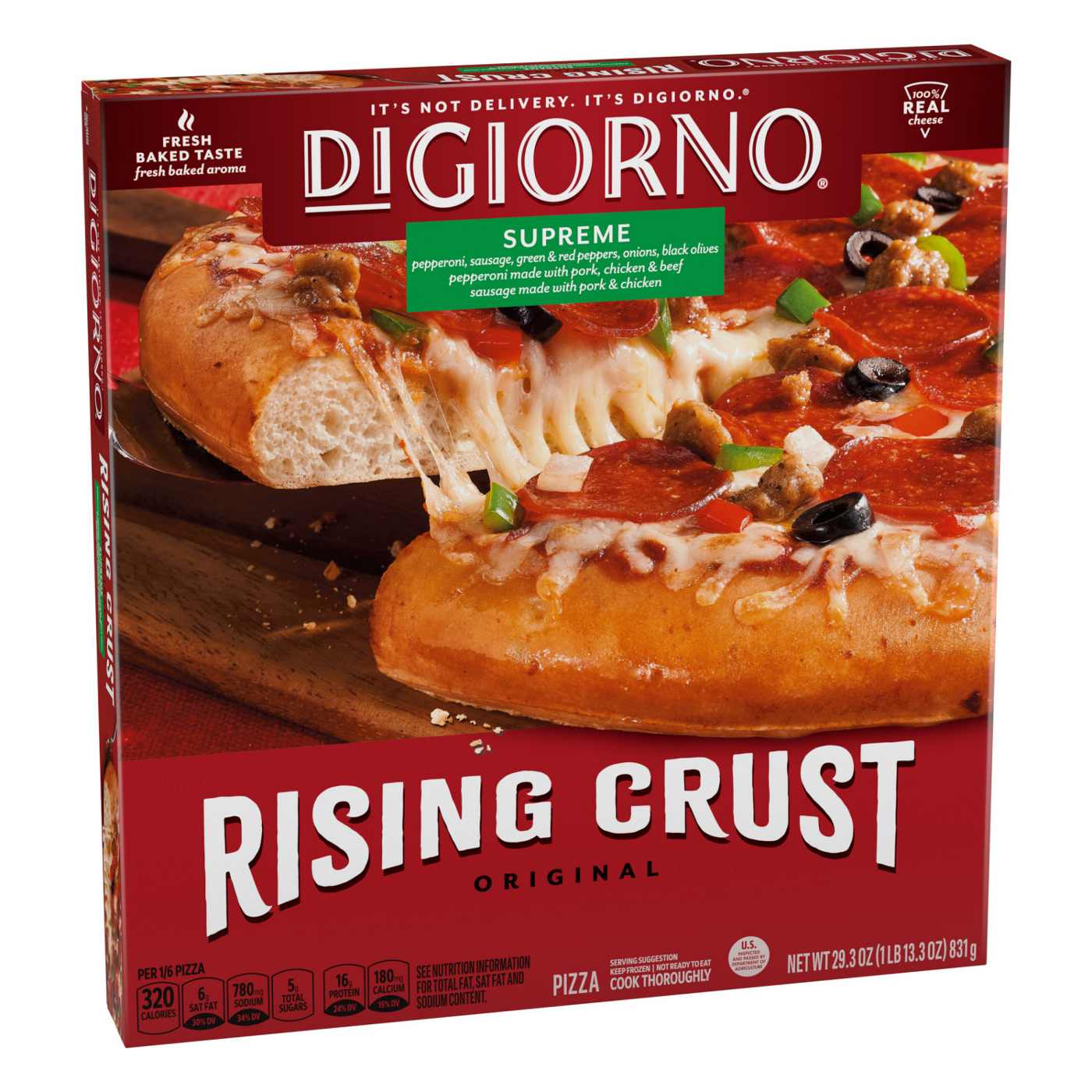 DiGiorno Rising Crust Supreme Frozen Pizza; image 7 of 8