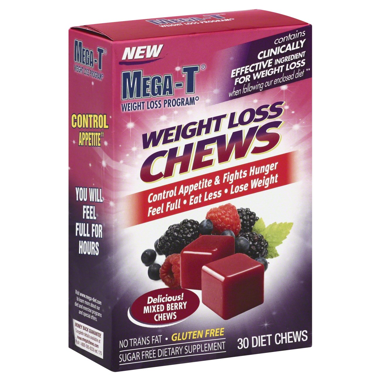 MegaT Weight Loss Mixed Berry Diet Chews Shop Diet & Fitness at HEB