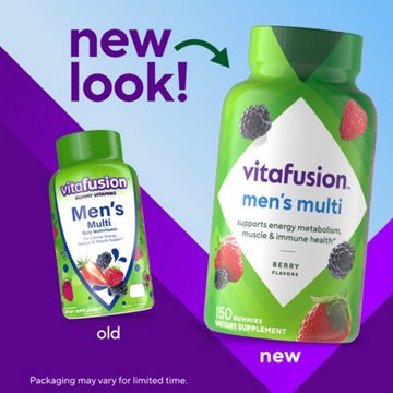 Vitafusion Men's Complete MultiViitamin Gummy Vitamins - Ass't Fruit Flavors, 150 ct
