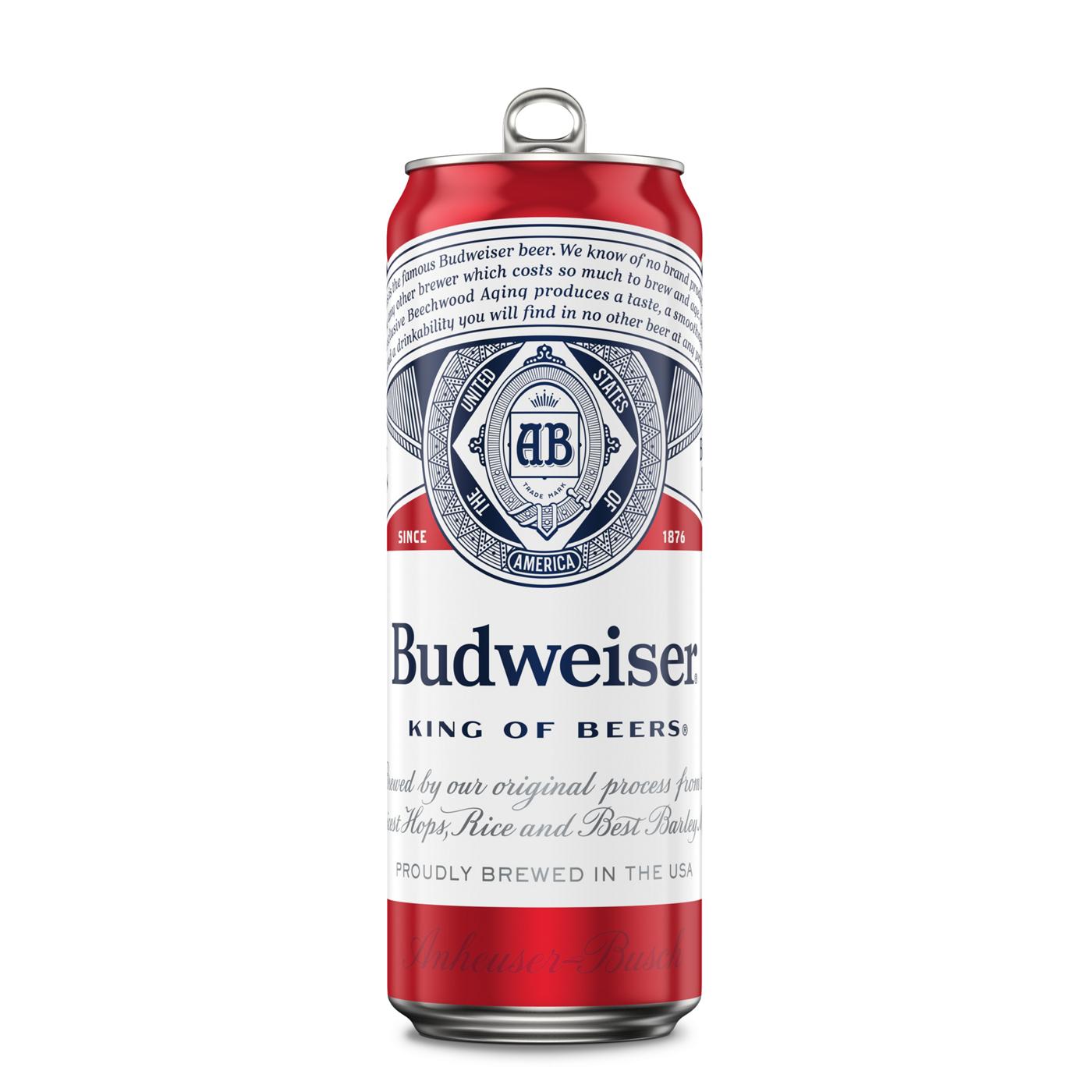 Budweiser American Lager Beer Can; image 1 of 8