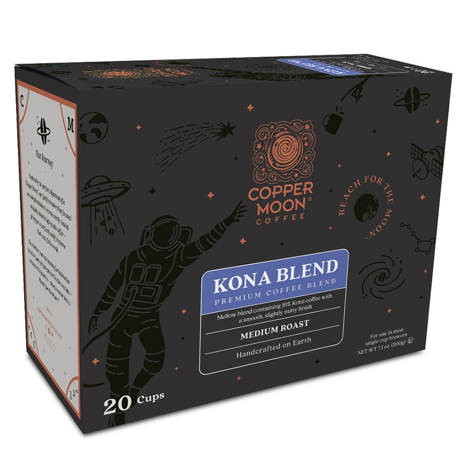Copper Moon Kona Blend Aroma Medium Roast Single Serve Coffee Shop