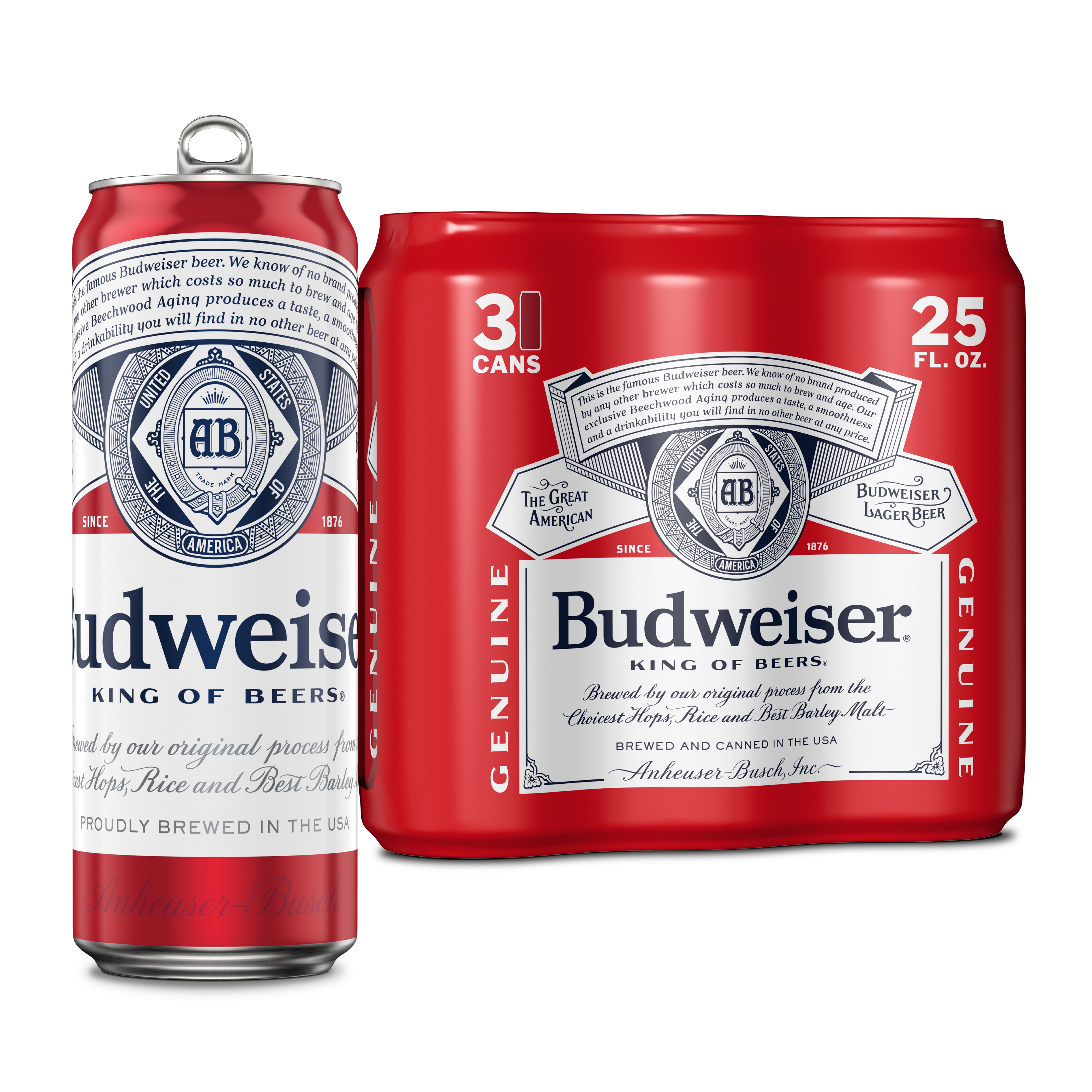 Budweiser Beer 25 oz Cans - Shop Beer at H-E-B