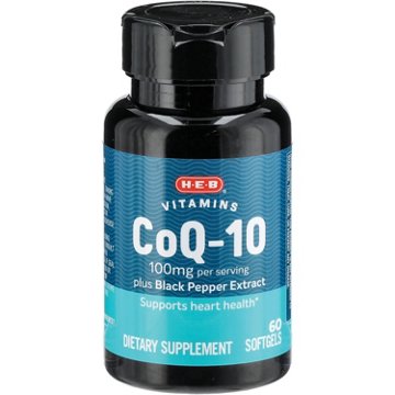 H-E-B Vitamins Co Q-10 100 mg Softgels, 60 ct