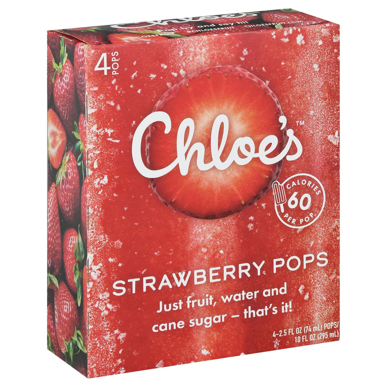 Chloe's Soft Serve Strawberry Fruit Pops Shop Bars & Pops at HEB