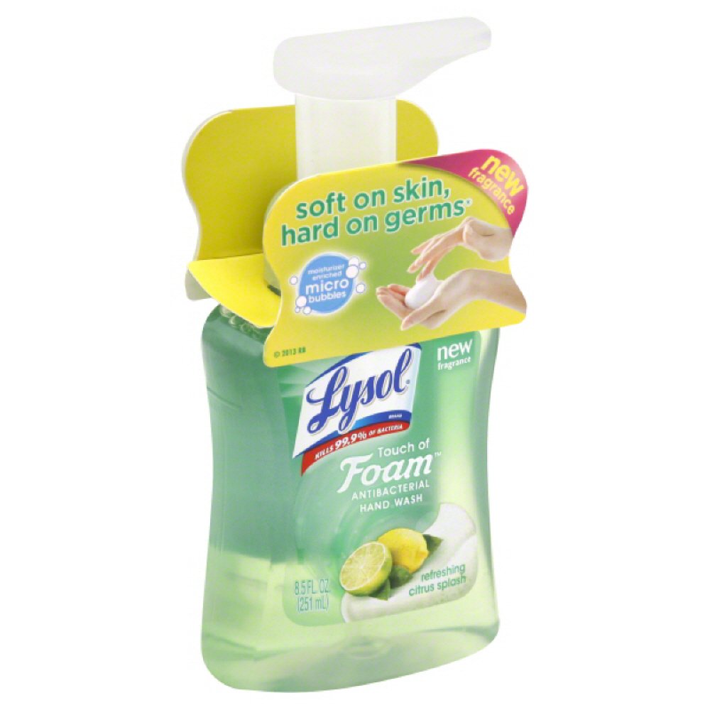 Lysol Touch Of Foam Refreshing Citrus Splash Antibacterial Hand Wash   001730839