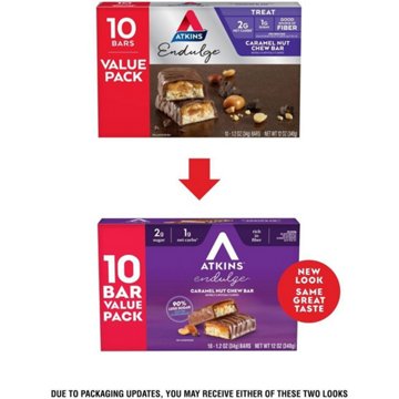Atkins Endulge Caramel Nut Chew Bars, 10 ct