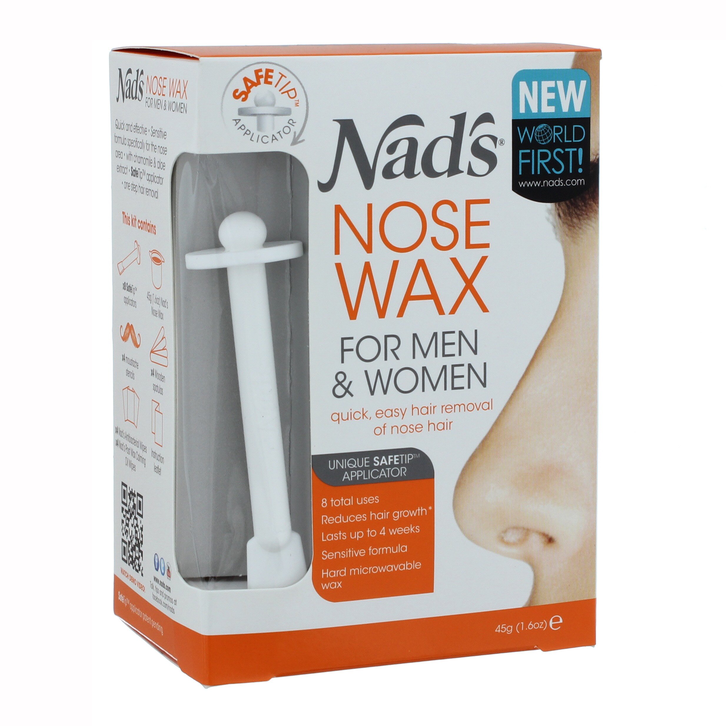 Nad's Hair Removal Nose Wax Kit for Men & Women