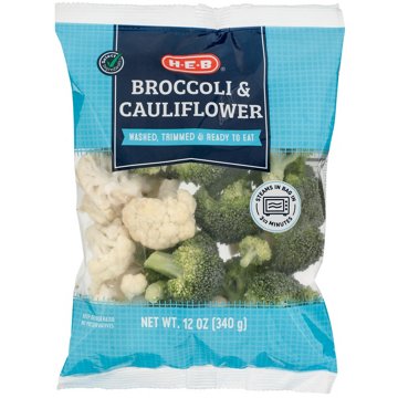 H-E-B Fresh Steamable Broccoli & Cauliflower, 12 oz