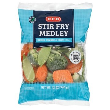H-E-B Fresh Steamable Stir Fry Vegetable Medley, 12 oz