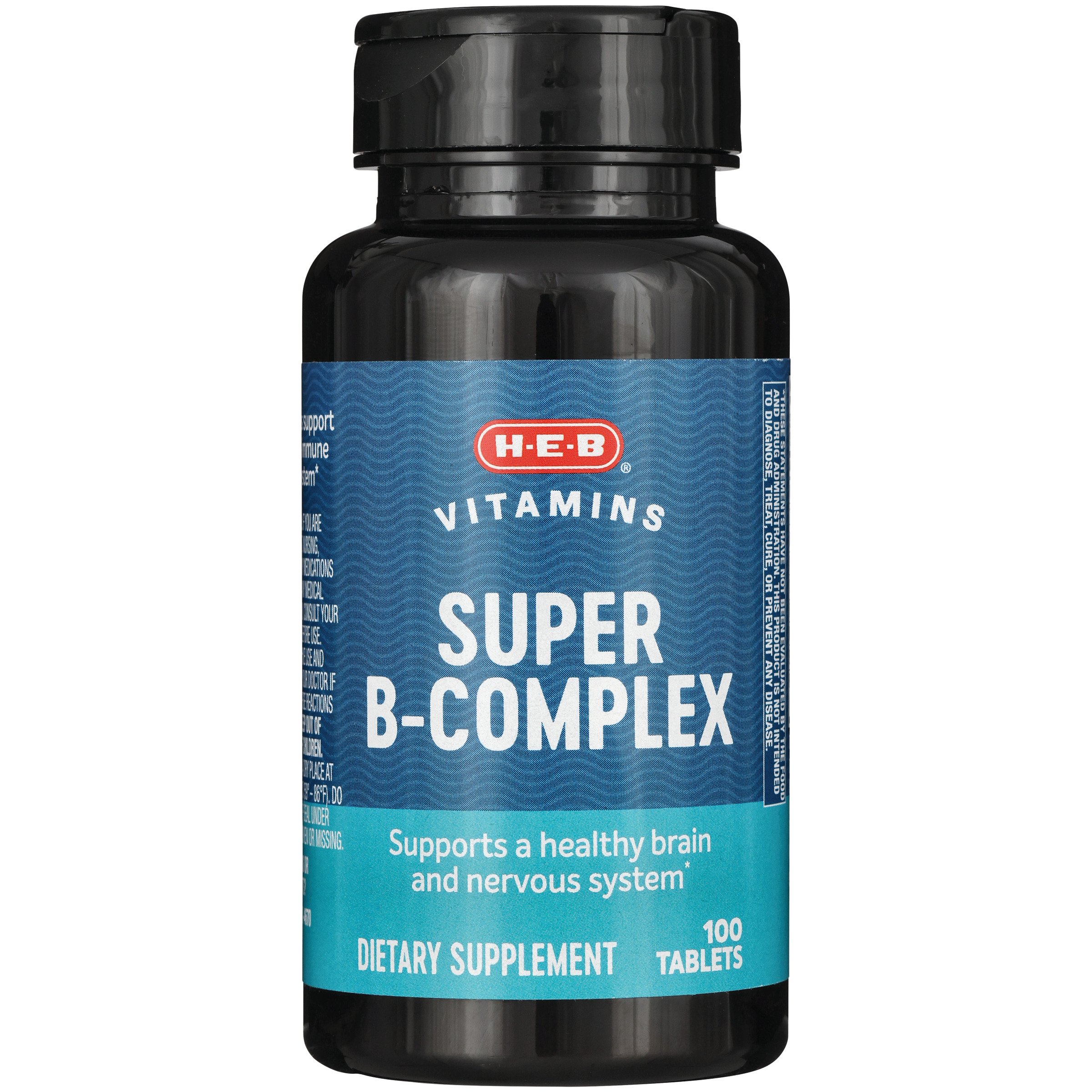 H E B Super B Complex With Folic Acid Vitamin C Tablets Shop Vitamins A Z At H E B