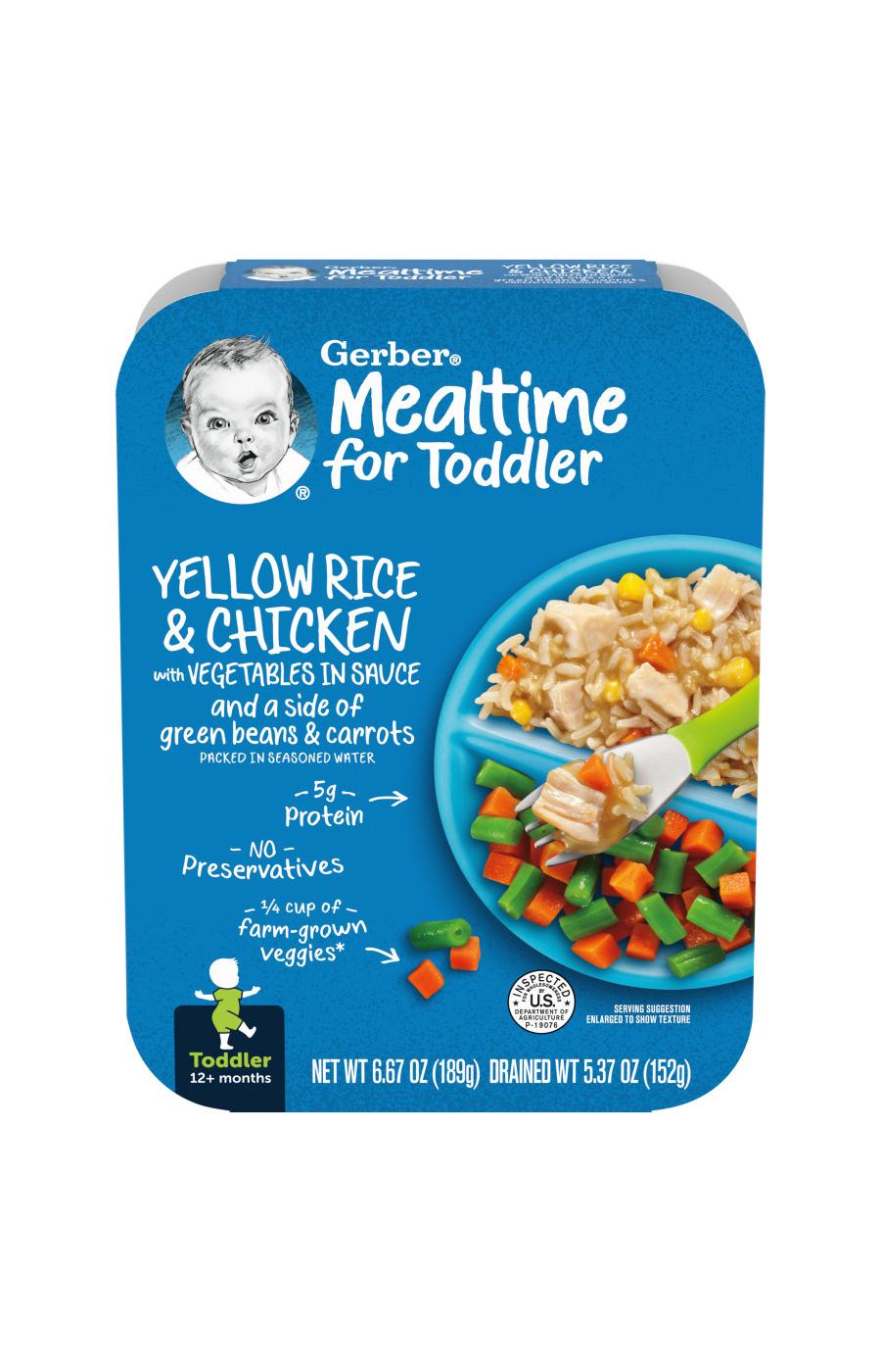 Gerber Mealtime for Toddler - Yellow Rice & Chicken with Vegetables in Sauce; image 1 of 8