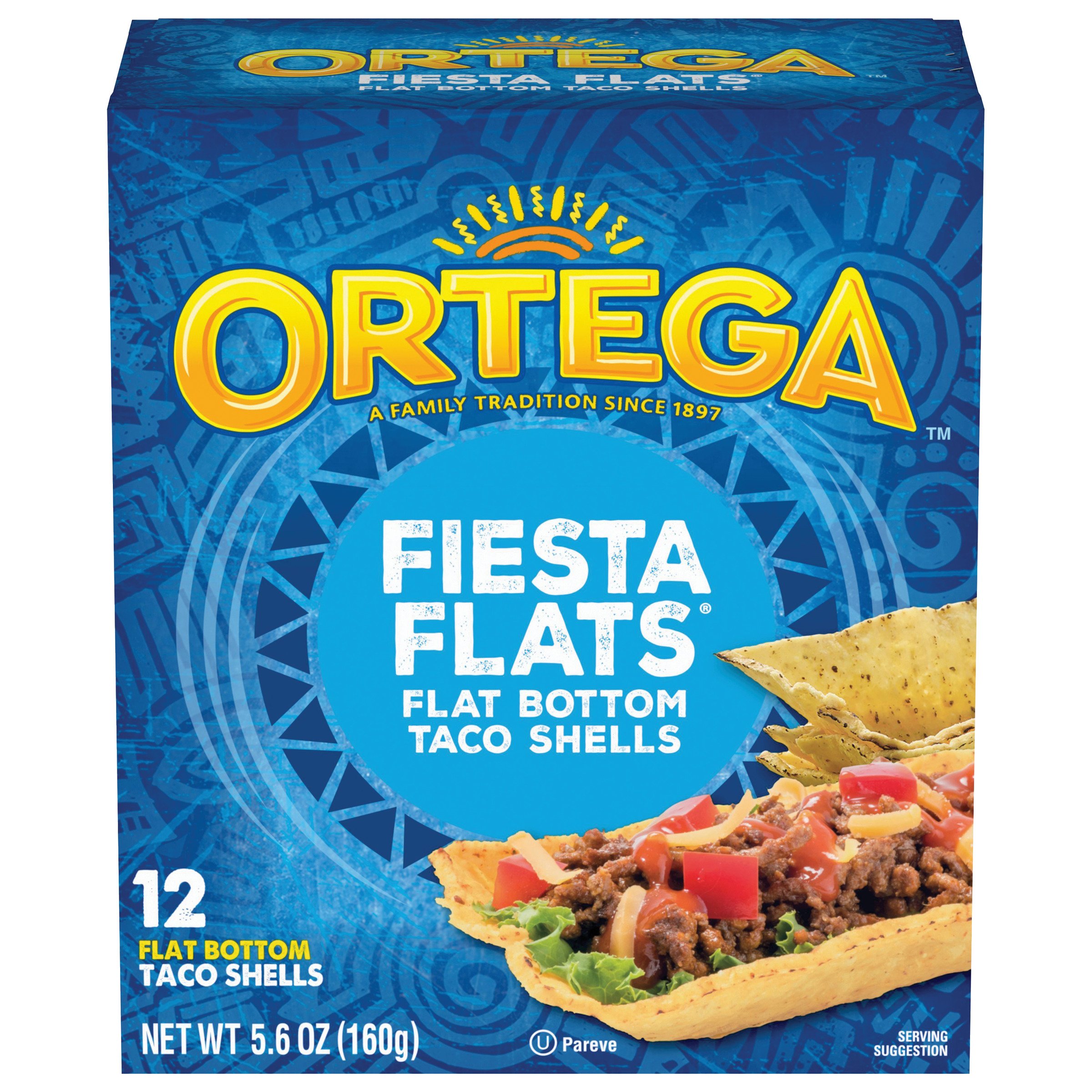 Ortega Fiesta Flats Flat Bottom Taco Shells - Shop Tortillas At H-E-B