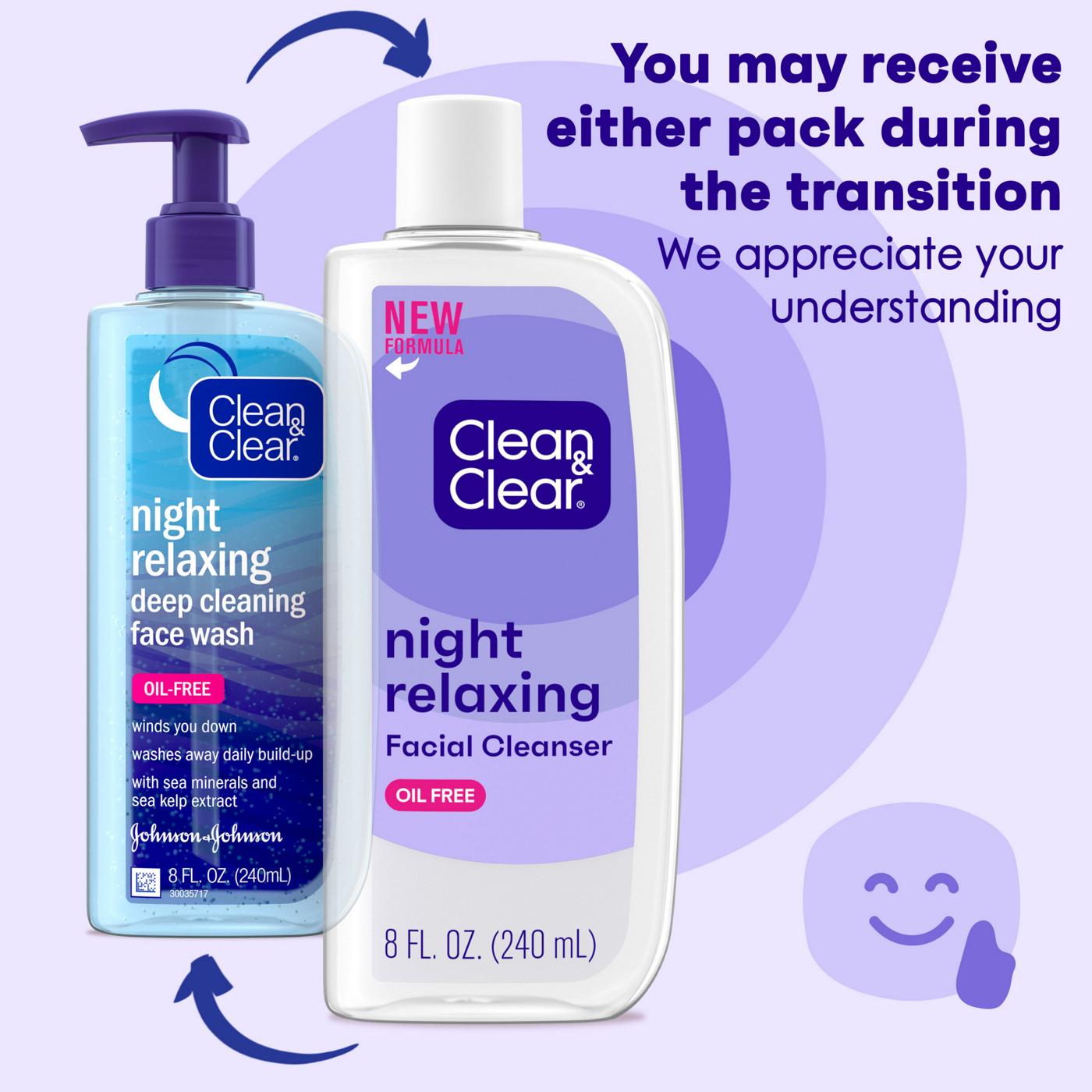 Clean & Clear Night Relaxing Deep Cleaning Face Wash; image 2 of 8