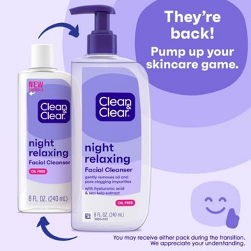 Clean & Clear Night Relaxing Oil-Free Deep Cleaning Face Wash