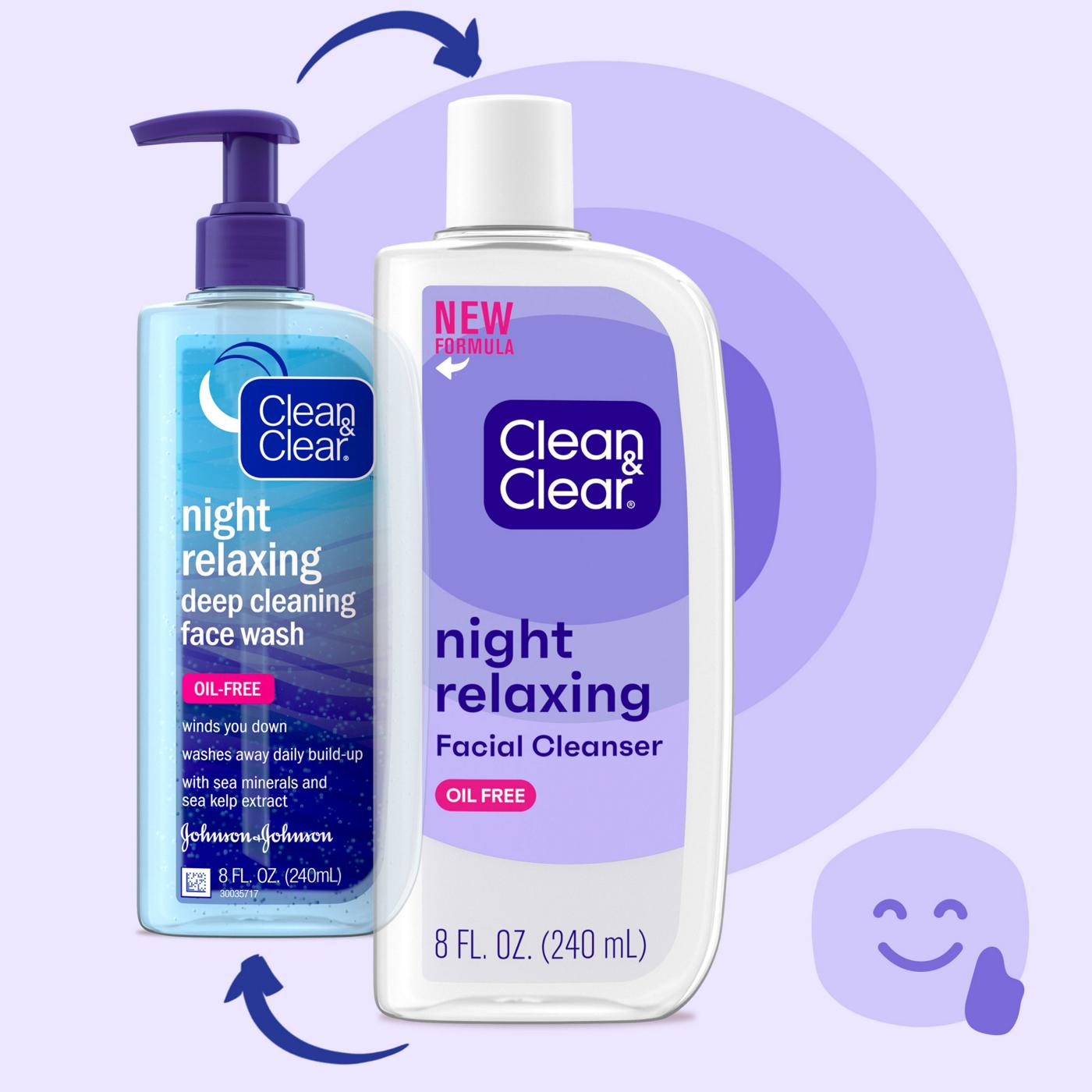 Clean & Clear Night Relaxing Deep Cleaning Face Wash; image 8 of 8