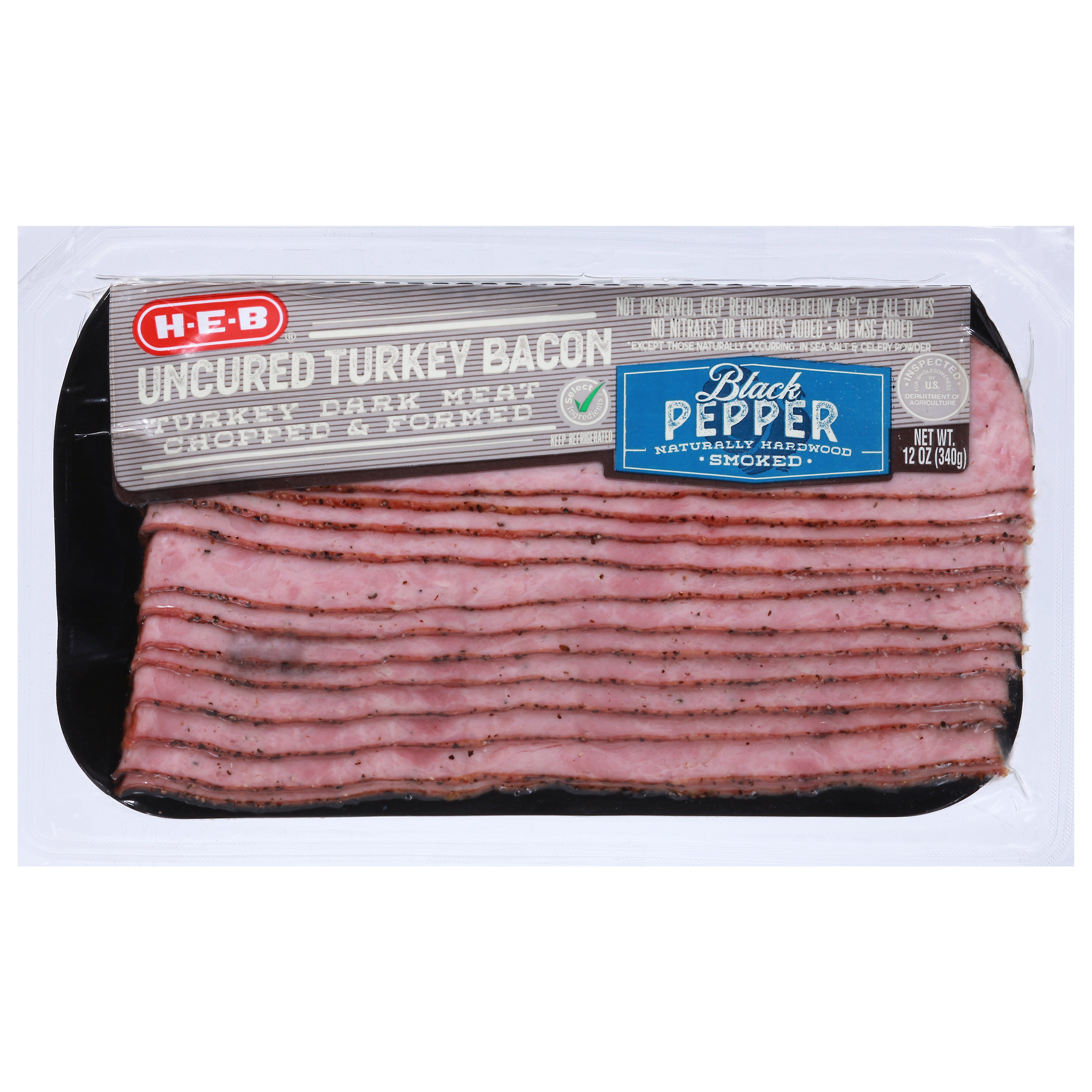 HEB Peppered Turkey Bacon Shop Bacon at HEB
