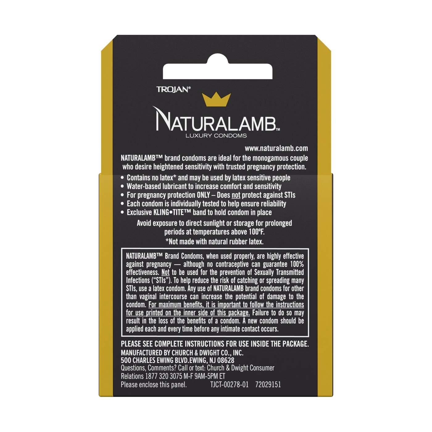 Trojan Naturalamb Luxury Condoms; image 2 of 3