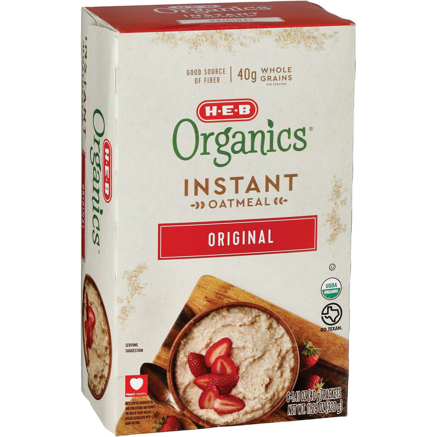 H-E-B Organics Instant Oatmeal - Original; image 2 of 2