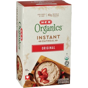H-E-B Organics Instant Oatmeal - Original, 8 ct