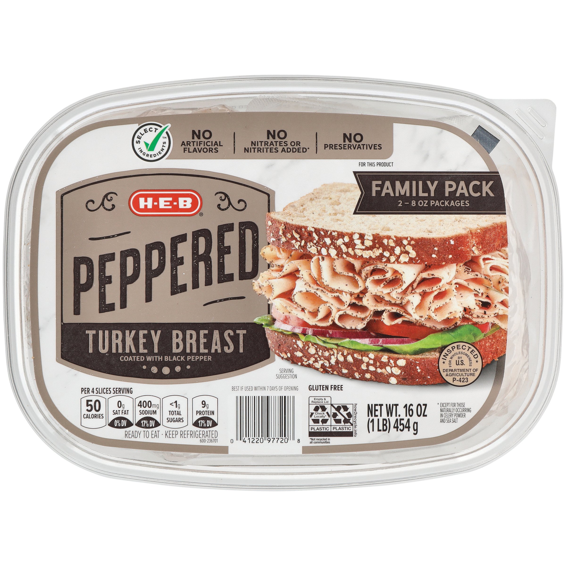HEB Select Ingredients Peppered Turkey Breast Tub Shop Meat at HEB