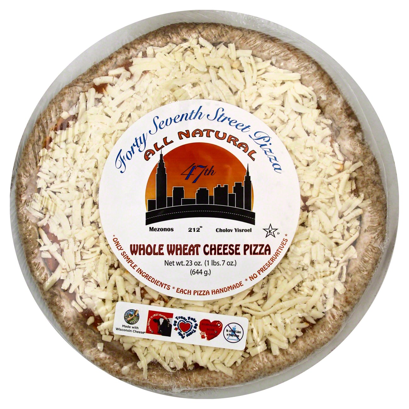 Forty Seventh Street Pizza 13" Whole Wheat Cheese Pizza Shop Forty