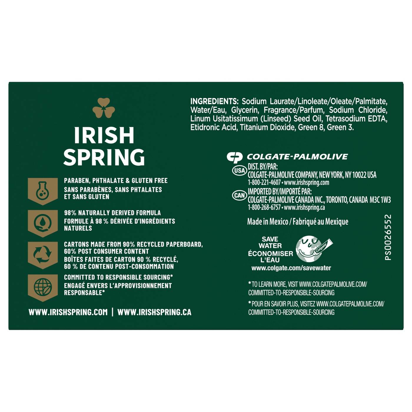 Irish Spring Original Clean Deodorant Bar Soap for Men; image 4 of 9