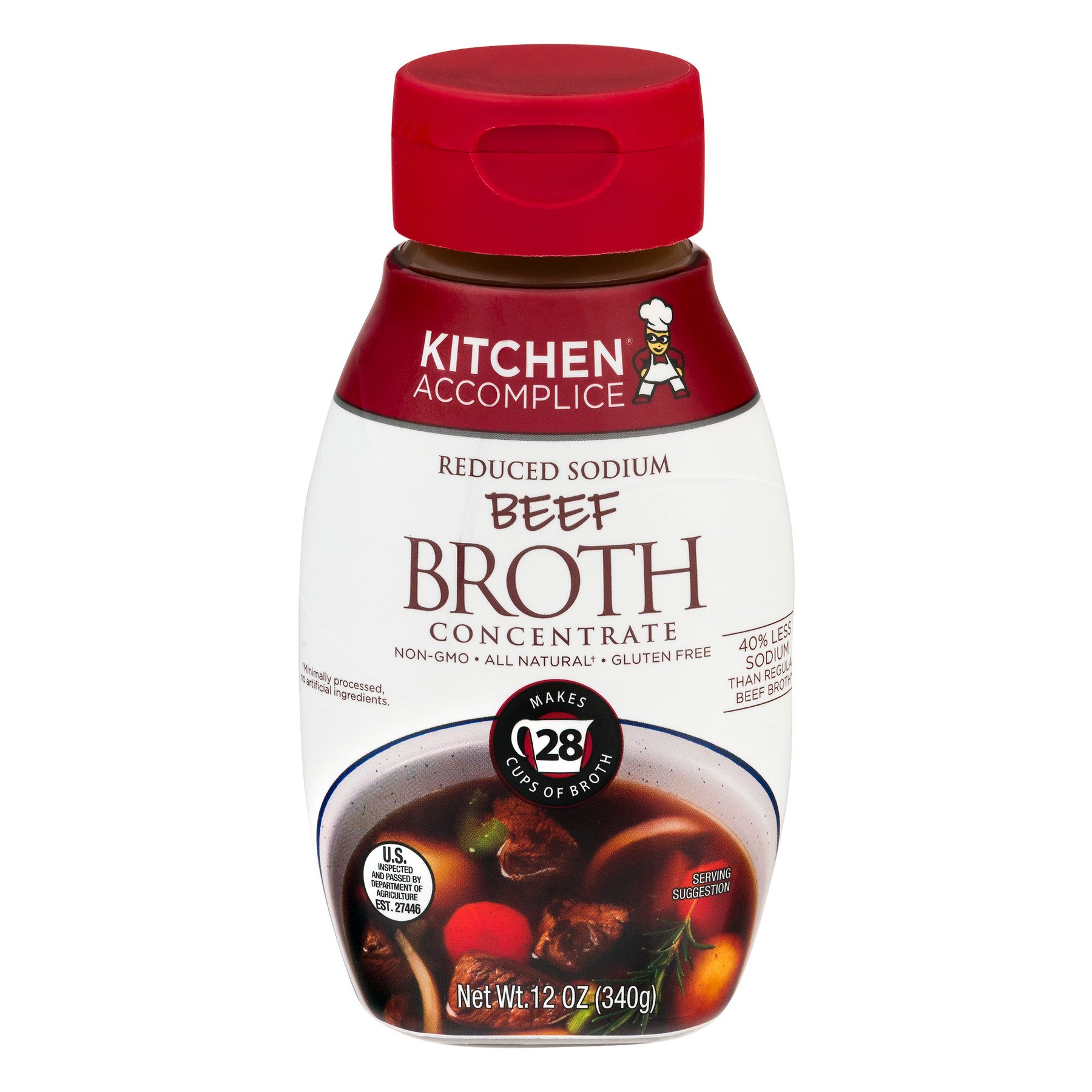 Kitchen Reduced Sodium Beef Broth Concentrate Shop Broth & bouillon at HEB