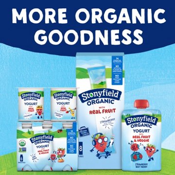Stonyfield Organic Whole Milk Strawberry Beet Berry Yogurt Pouches, 4 ct
