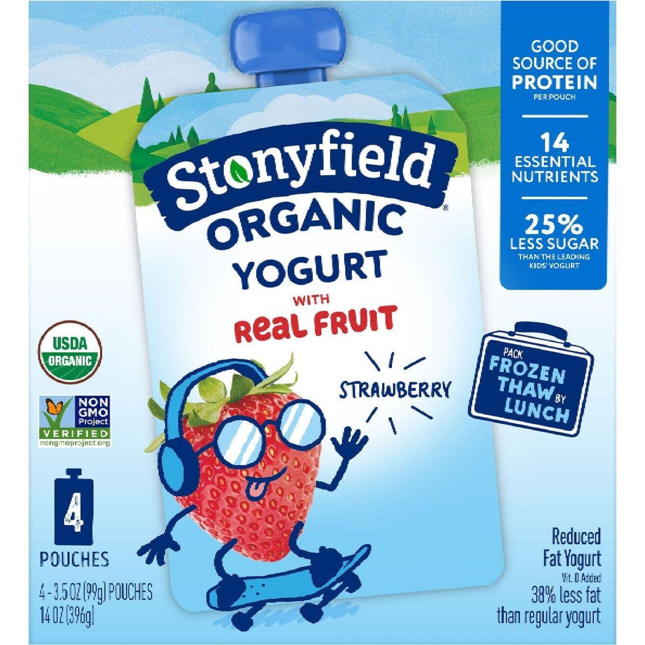 Stonyfield Organic Kids Whole Milk Yogurt Cups, Strawberry Banana, 6 Ct -  Stonyfield