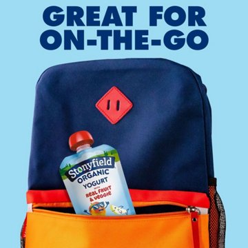 Stonyfield Organic Whole Milk Yogurt 4 pk Pouches - Pear Spinach Mango