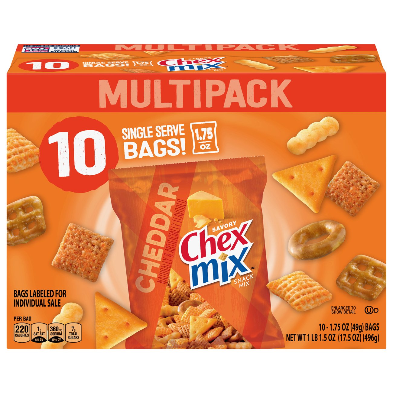 Chex Mix Cheddar Snack Mix Multipack Shop Chips at HEB