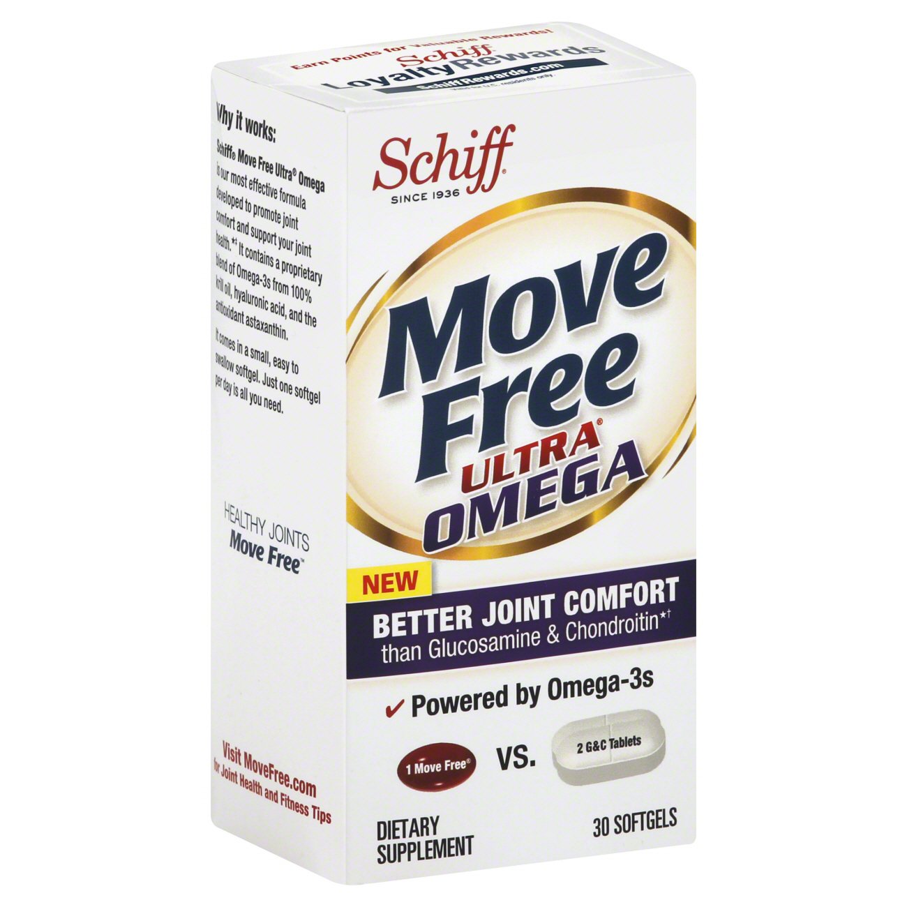 Schiff Move Free Ultra Omega Joint Dietary Supplement Softgels