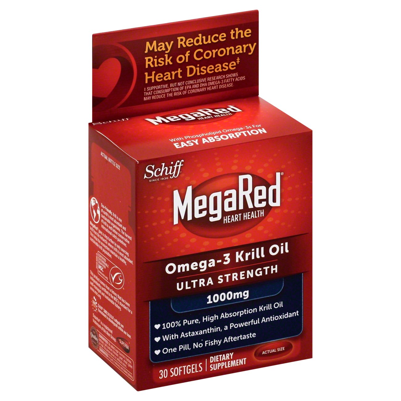 Schiff MegaRed Ultra Strength Omega3 Krill Oil 1000 mg Softgels Shop