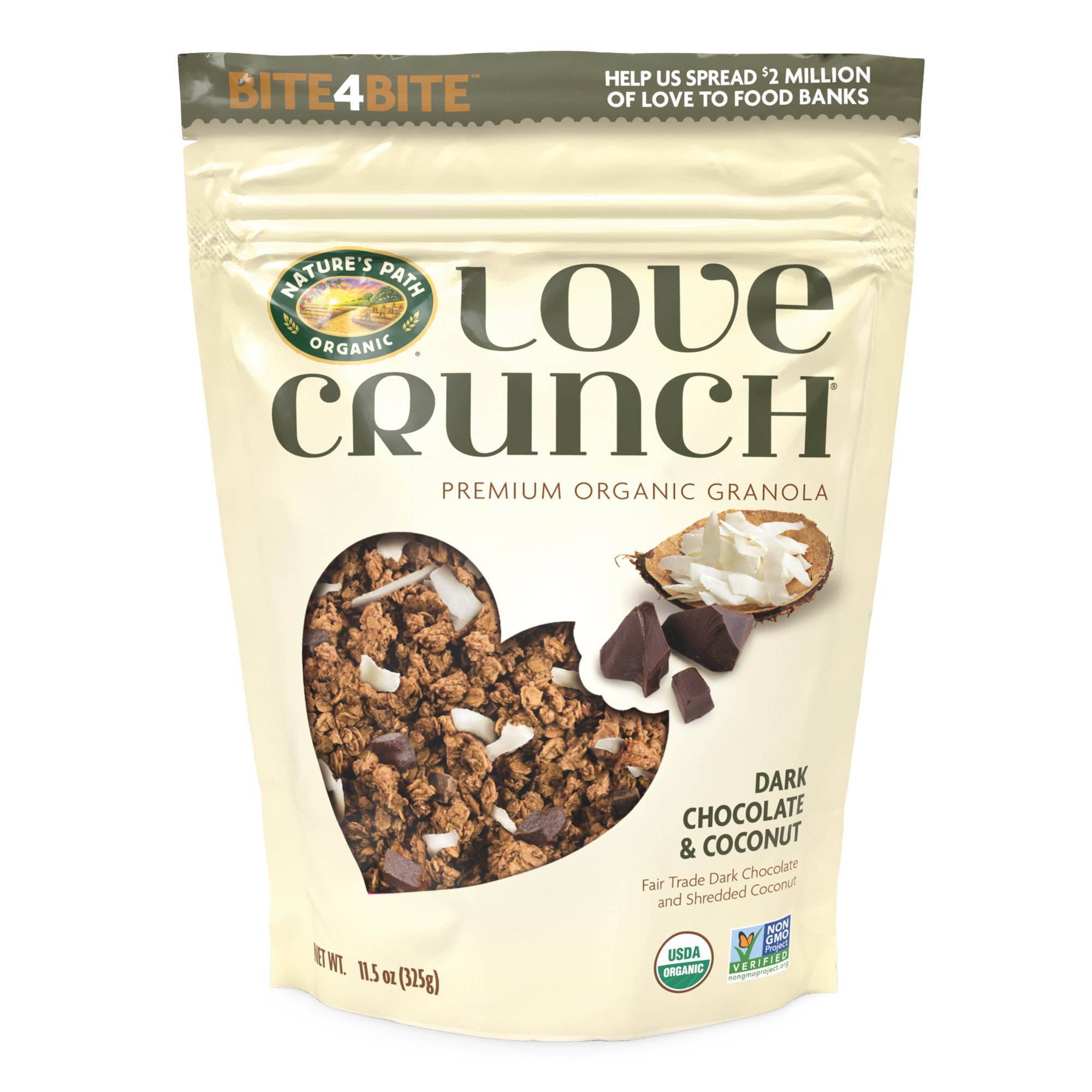 Nature's Path Love Crunch Organic Granola - Dark Chocolate & Coconut ...