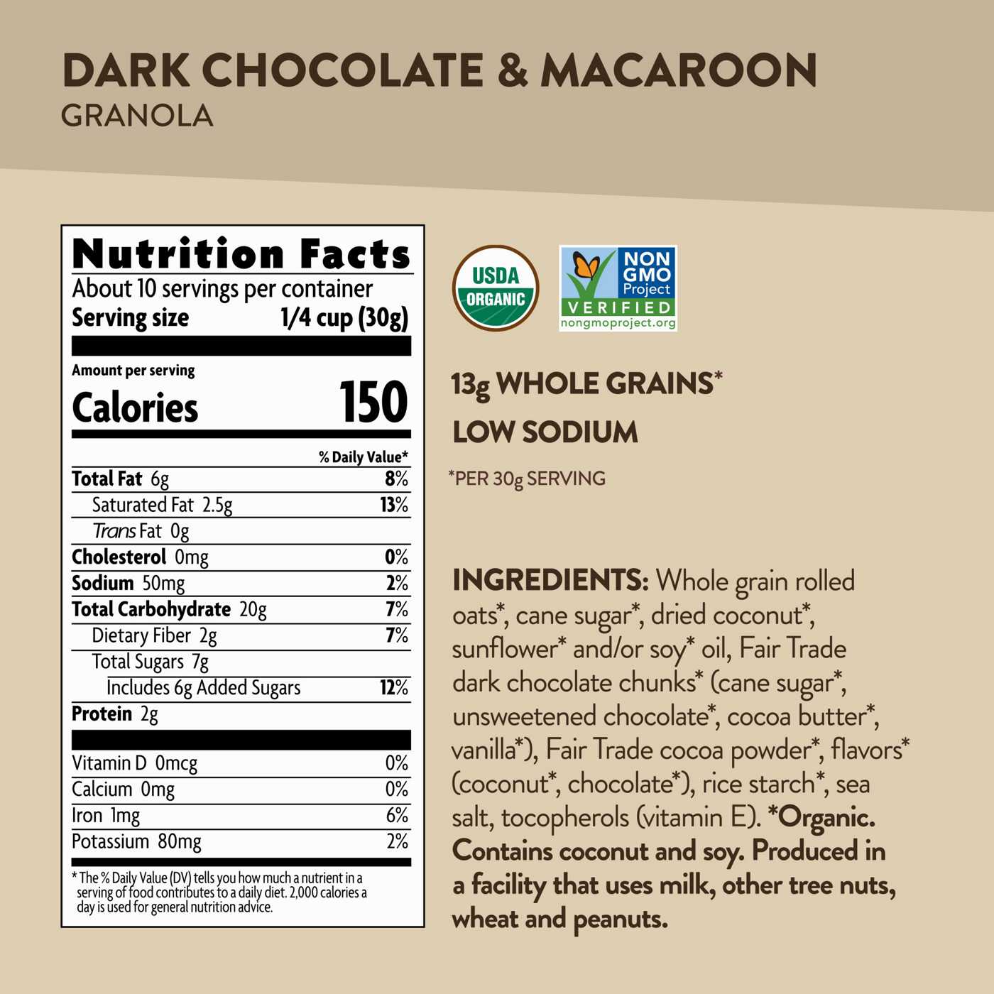 Nature's Path Love Crunch Organic Granola - Dark Chocolate & Coconut; image 3 of 5