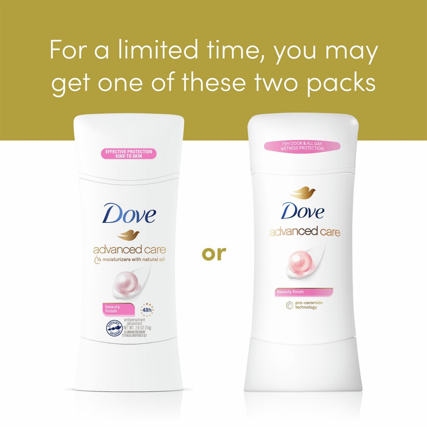 Dove Advanced Care Antiperspirant Deodorant Stick Beauty Finish,; image 6 of 9