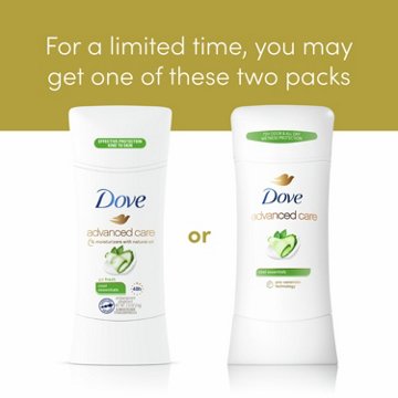 Dove Advanced Care Antiperspirant Deodorant Stick Cool Essentials, 2.6 oz