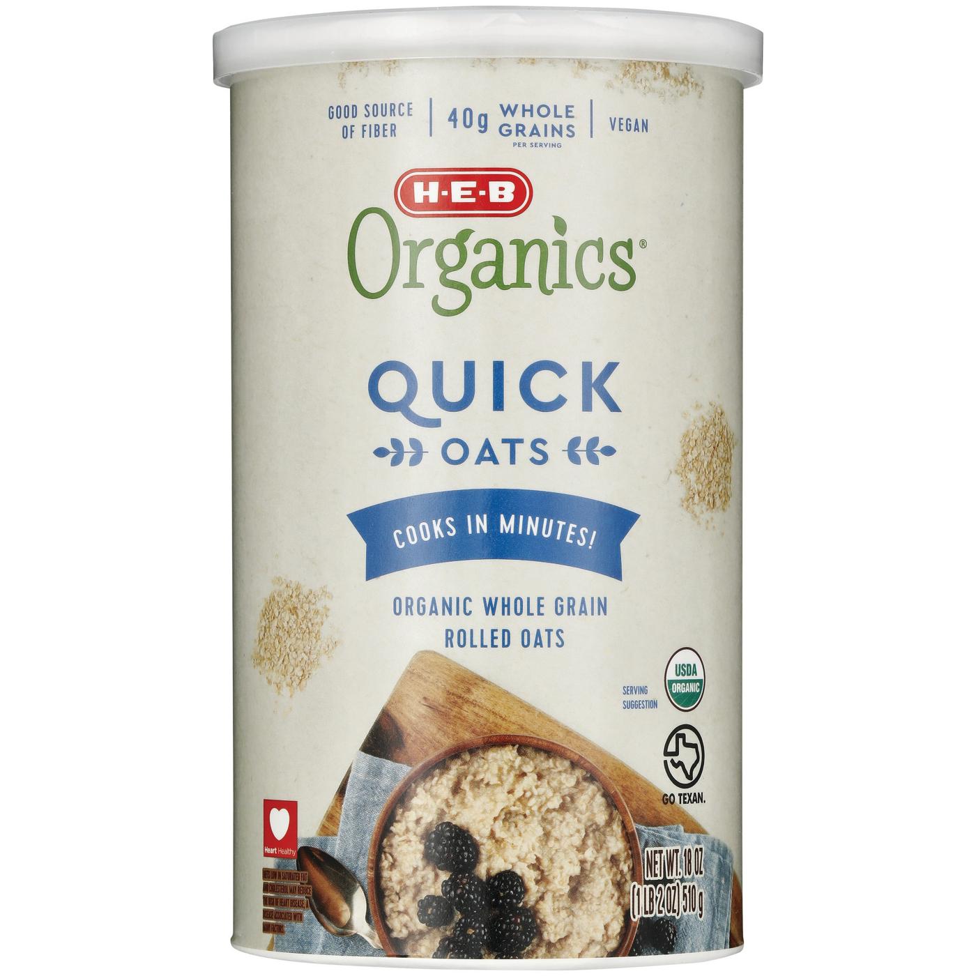 H-E-B Organics Quick Oats; image 1 of 2