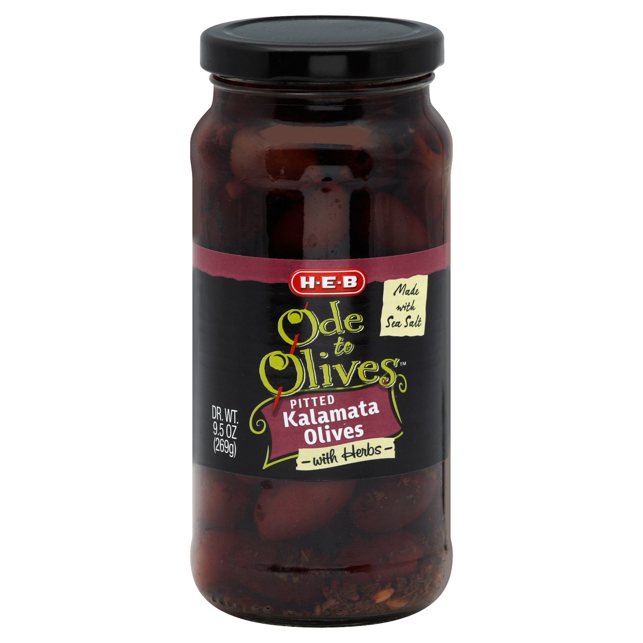 H-E-B Ode To Olives Pitted Kalamata Olives With Herbs - Shop Olives At ...