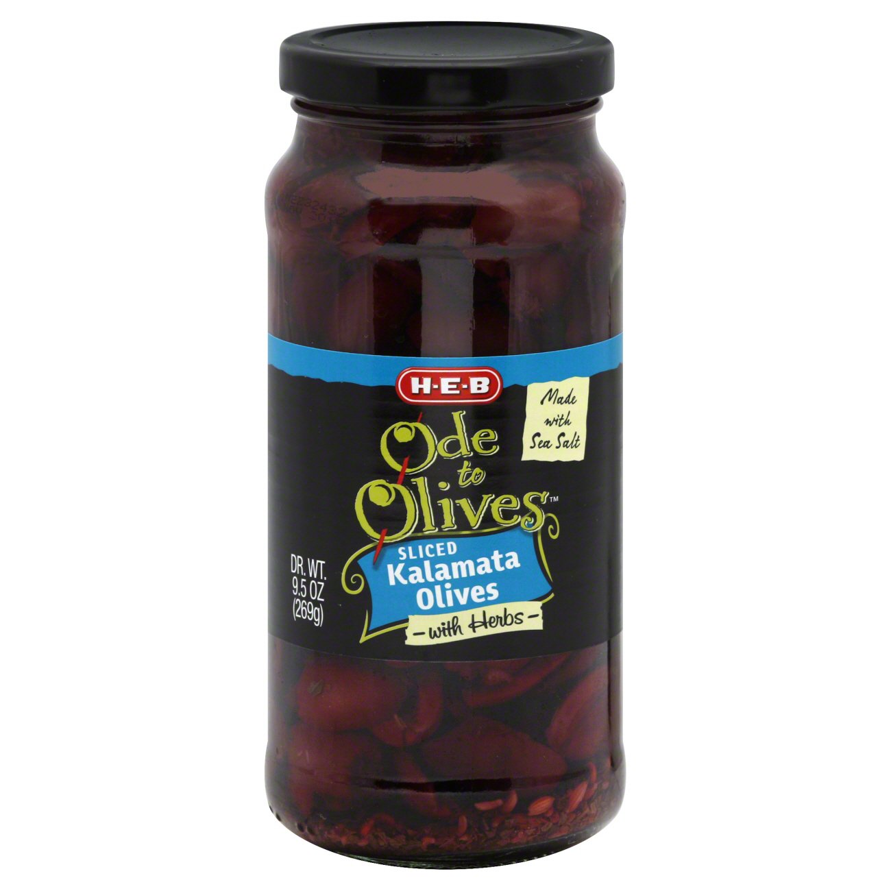 HEB Ode to Olives Sliced Kalamata Black Olives with Herbs Shop